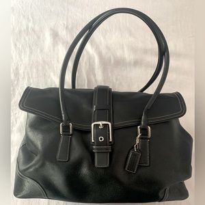 COACH large leather tote handbag